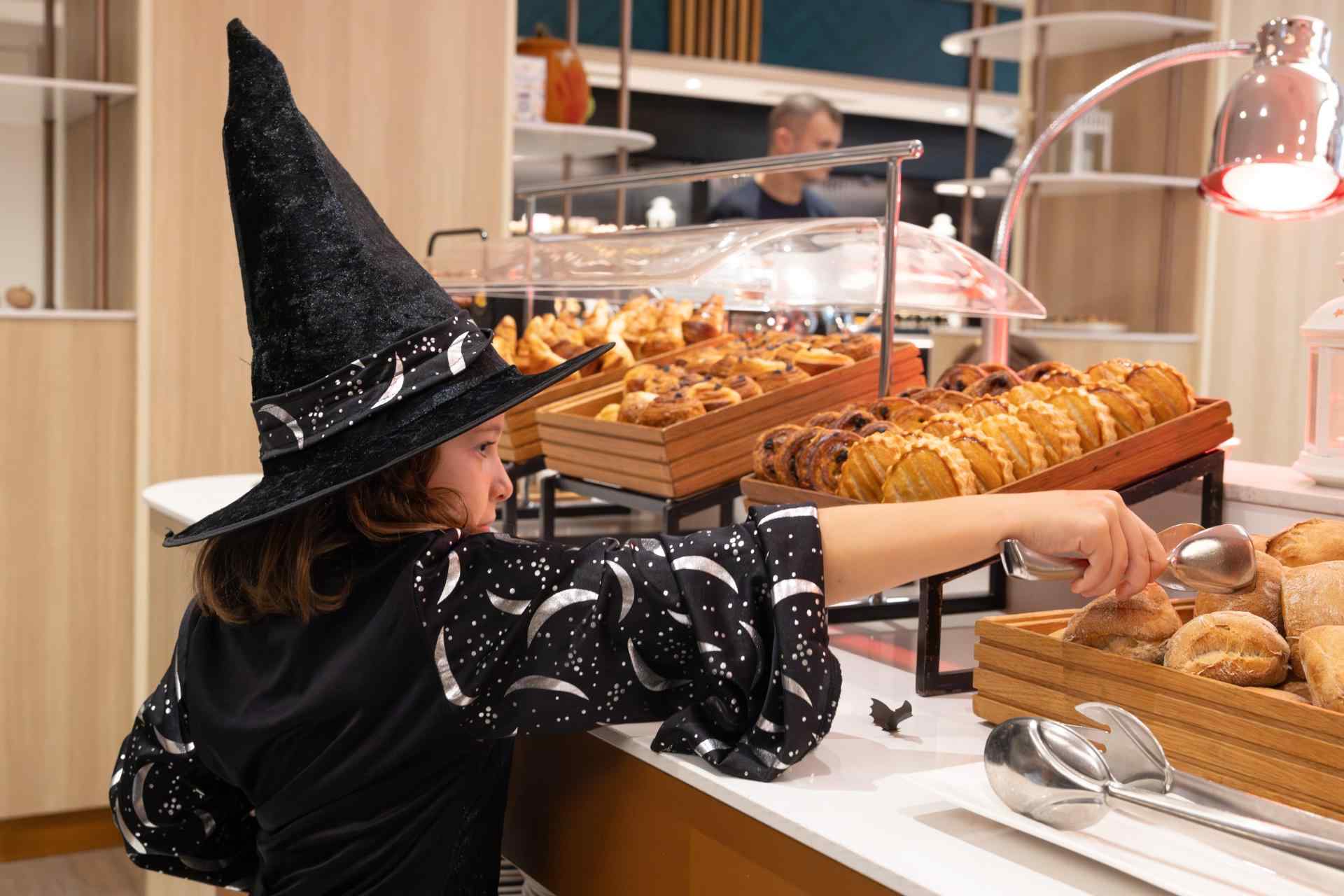 Halloween-themed pastry buffet